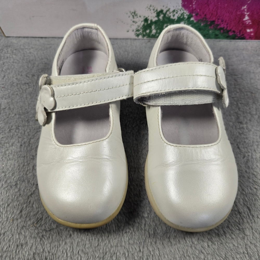 Stride Rite Baby Tulip II White Pearl Mary Jane Shoes Girls 6.5W 3209251